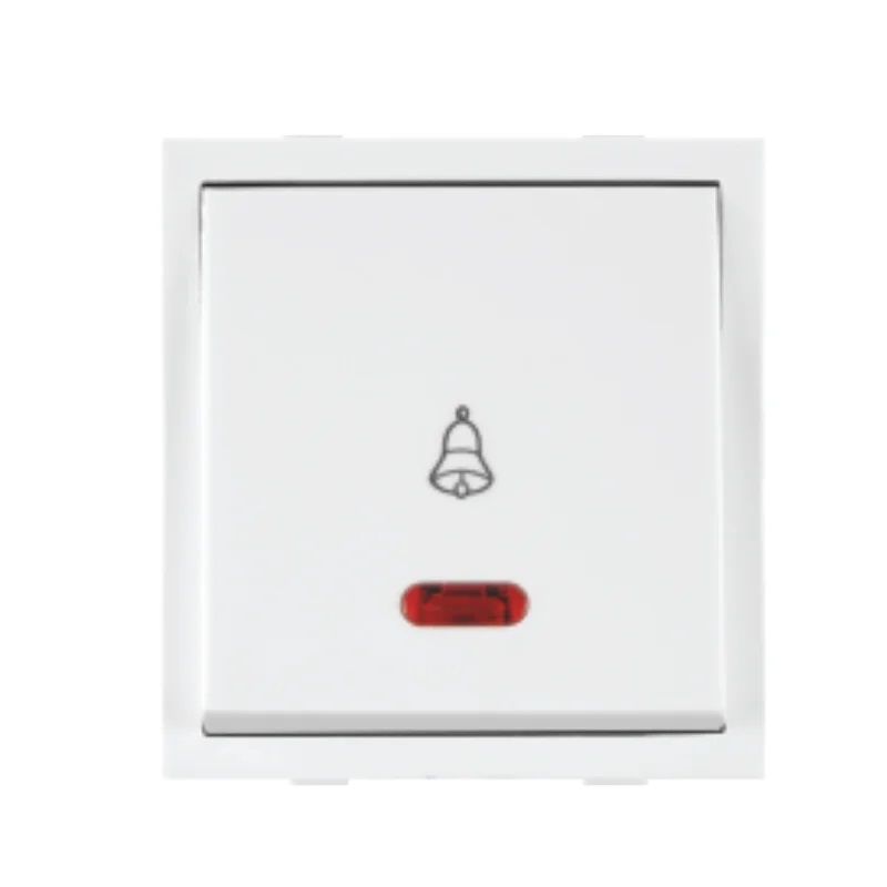 Anchor Roma  10Amp, Bell Push Switch With Indicator (2Module)- White